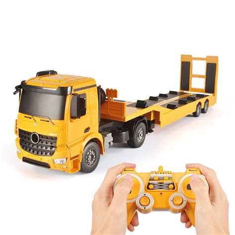 Remote Control RC Truck Flatbed Semi Trailer Kids Toy Car Transport ...