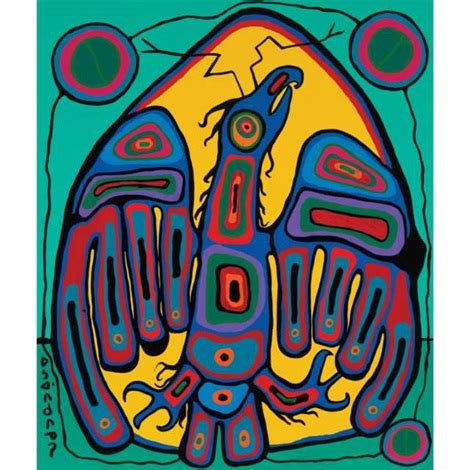 OJIBWA INDIAN THUNDERBIRD ART FORM by Norval Morrisseau on artnet