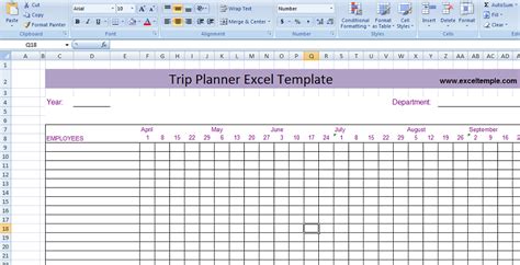 Travel Planner Template Excel ~ Excel Templates