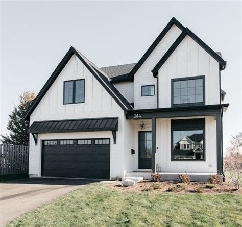 White Farmhouse with Black Trim White Farmhouse with Black Trim White ...