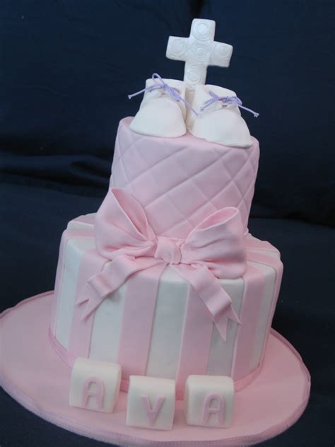 Blissfully Sweet: Pink & Perfect Christening Cake