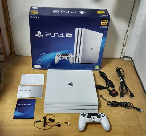 PS4 Pro - 1TB Version White Color (Region 2), Video Gaming, Video Game ...