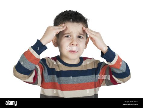 Child have headache Stock Photo - Alamy