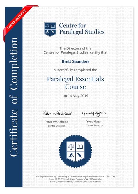 paralegal_certificate-example | Centre for Paralegal Studies