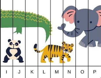 ABC Order: Zoo Animal Picture Puzzle FREEBIE by Miss E the OT | TPT