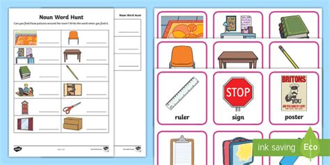 Noun Classroom Game | Word Hunt | Years 1 and 2 - Twinkl