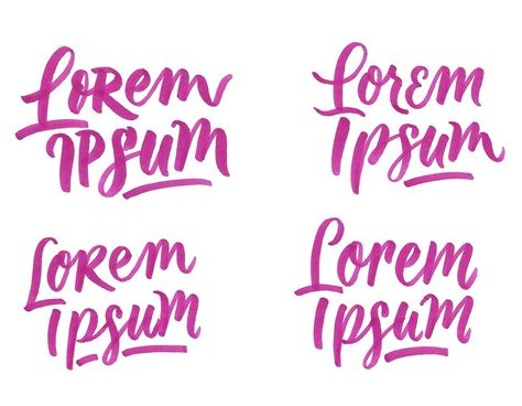 Brush Script Logo Design "Lorem Ipsum": Design of Calligraphy Logos ...