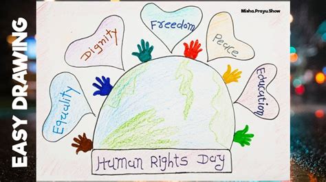 drawing poster about human rights