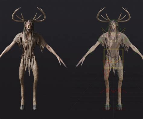 ArtStation - Stylized Wendigo 3D Model (rigged) | Game Assets