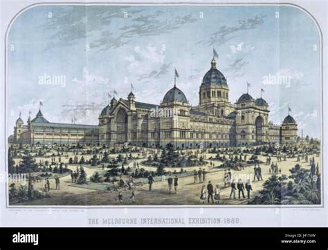 Melbourne international exhibition 1880 Stock Photo - Alamy