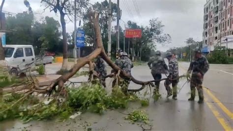 Chinese armed forces join rescue, relief in typhoon-hit cities - CGTN