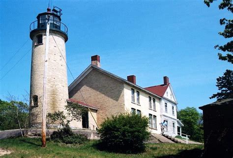 Beaver Island Head Llighthouse. Built in 1858 to replace an 1852 tower ...