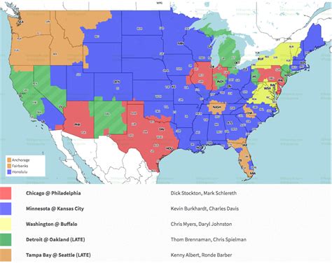 NFL Week 9 coverage map: TV schedule for CBS, Fox regional broadcasts ...