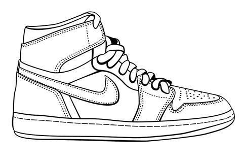 Nike Shoe Free Coloring Page - Free Printable Coloring Pages