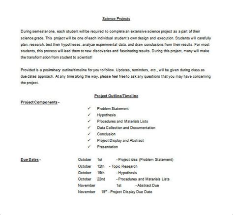 Project Outline Template - 8+ Free Word, Excel, PDF Format Download!