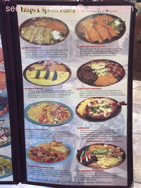 Menu at Ixtapa Mexican Restaurant, Hermiston