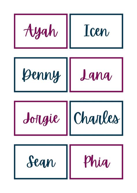 Name Tag Ideas For Preschoolers - Free Printable Templates