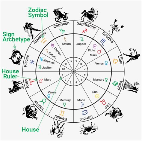 03 Infographic Houses Signs Rulers - Birth Chart Houses Transparent PNG ...