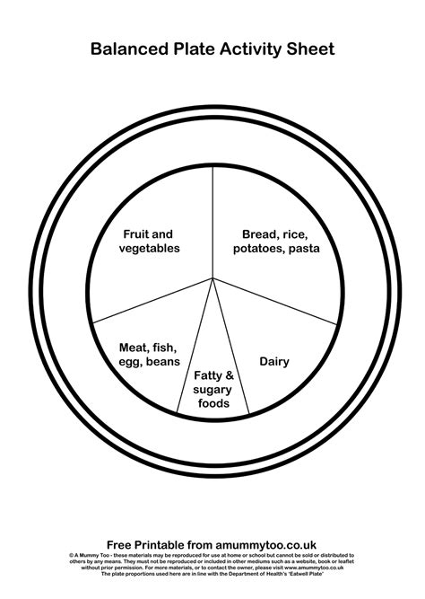 What Makes a Balanced Plate - Healthy Eating Plate Template