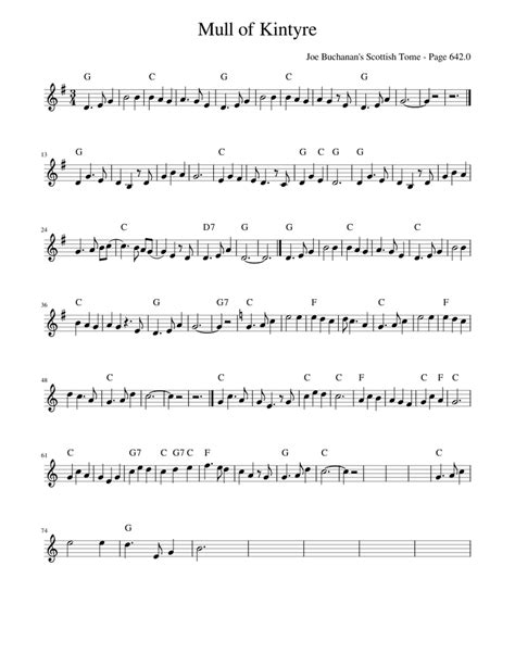 Mull of Kintyre Sheet music | Musescore.com