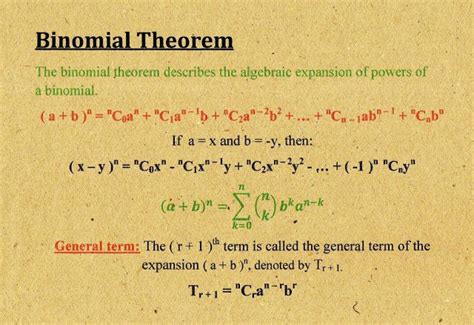 BINOMIAL THEOREM | Binomial theorem, Theorems, Studying math