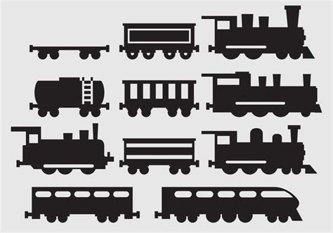 Train Silhouette Vectors 93109 Vector Art at Vecteezy