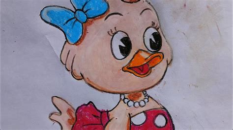 how to draw a chicki duck catun drawing & colour #art #duck #disney # ...