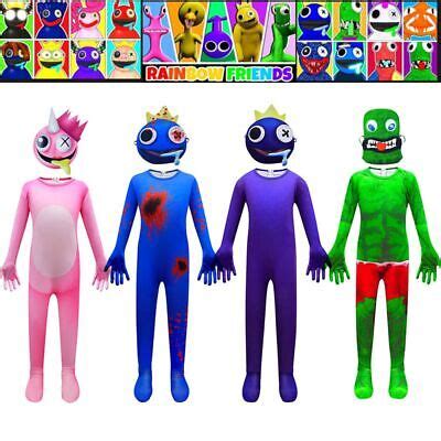 ROBLOX RAINBOW FRIENDS Cosplay Costume Kids Jumpsuit Halloween Fancy ...