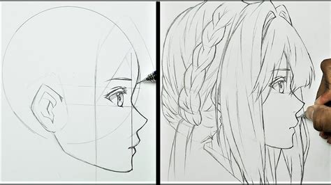 Anime Female Side Profile Drawing