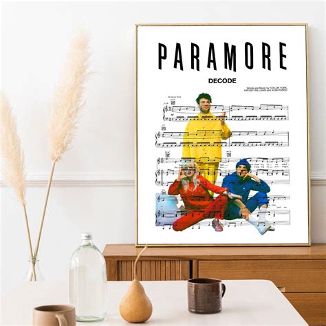 Paramore - DECODE Print | Favourite Song Wall Art Poster – 98types