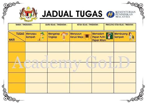 JADUAL TUGAS KELAS - Wellmax