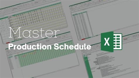 Master Production Schedule (MPS) Excel Template - Simple Sheets