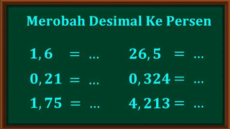Cara Mengubah Bilangan Desimal Menjadi Persen YouTube