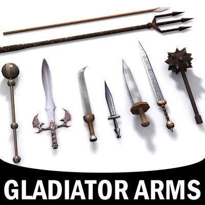 Gladiator Weapons - 9 count 3D Model $15 - .ma .max - Free3D