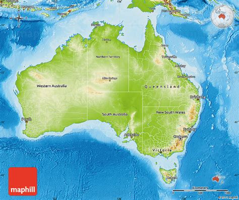 Physical Map Of Australia - Riset