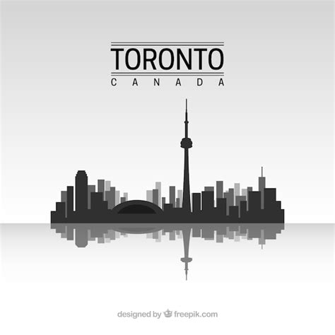 Toronto skyline silhouette Vector | Free Download