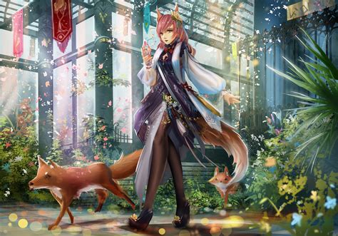 600x800 Resolution girl, anime, fox 600x800 Resolution Wallpaper ...