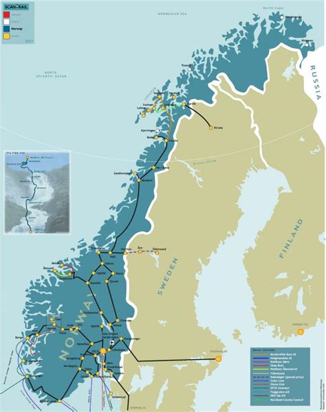 Norwegian Rail Map