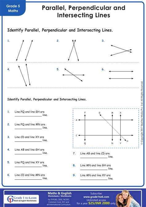 Parallel Intersecting And Perpendicular