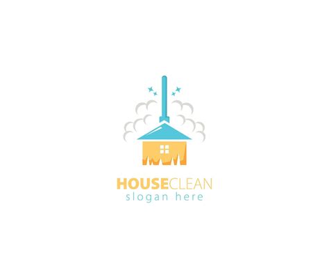 Clean House logo design 8488374 Vector Art at Vecteezy