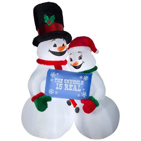 Gemmy 10-ft Lighted Snowman Christmas Inflatable at Lowes.com