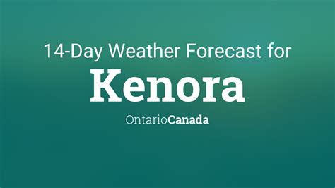 Kenora, Ontario, Canada 14 day weather forecast