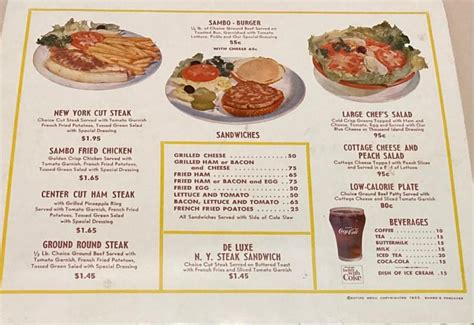 Sambo's Pancakes 1962 Menu | EstateSales.org