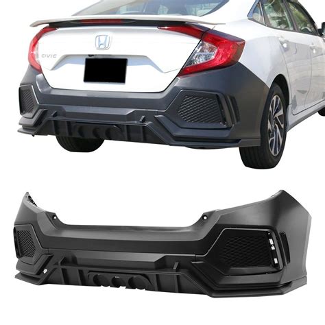 2016-2018 Honda Civic Sedan Type-R Rear Bumper Cover Replacement - BKP ...