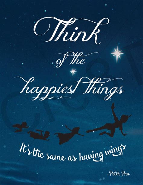 Disney Peter Pan Movie Quote Print