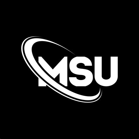 MSU logo. MSU letter. MSU letter logo design. Initials MSU logo linked ...