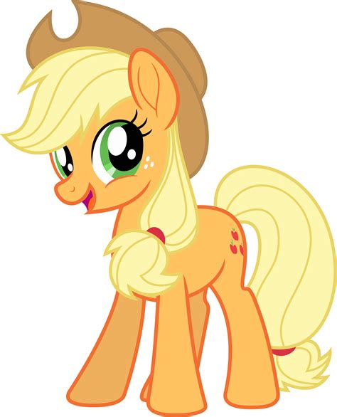 Mlp Fim New Applejack (happy) vector by luckreza8 | My little pony ...