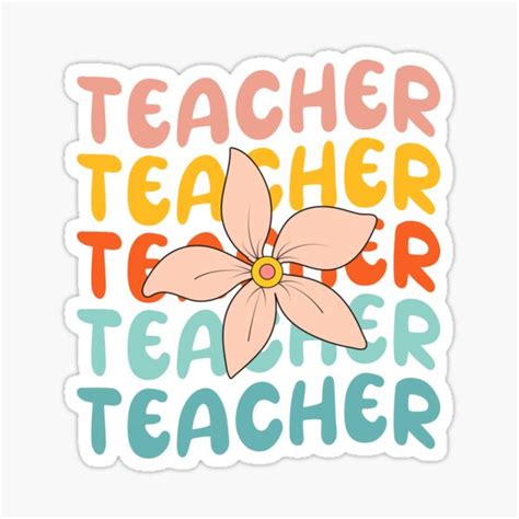 "teacher cute design for teacher and student" Sticker for Sale by ...