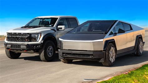 Tesla Cybertruck vs. Ford F-150 Raptor R – Drag Race | DragTimes.com ...