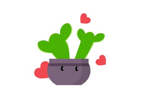 Valentine Cactus Design Graphic by kamandakastudio · Creative Fabrica